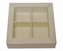 Windowbox 66x66x19mm 4 division seashell 